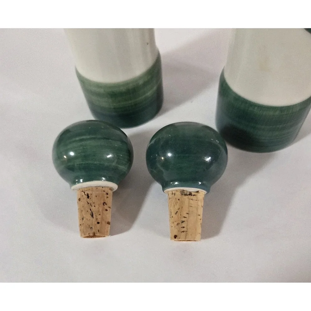 Vintage OPM Porcelain Goebel Oil‎ & Vinegar Cruets w/Lemons